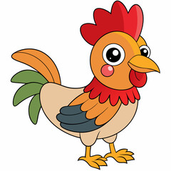 Rooster art vector