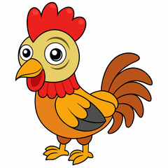 Rooster art vector