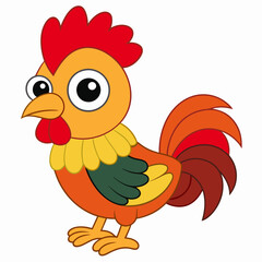 Rooster art vector