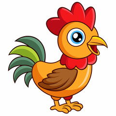 Rooster art vector