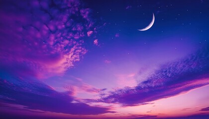 night sky with moon