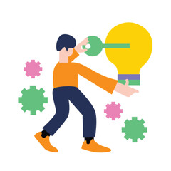 falt deisgn, flat design bisnis, bisnis flat design Two people discussing with work partners to collaborate, startup business illustration conceptual design ilustration vector