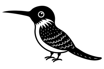 cute jacamar vector silhouette