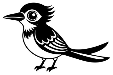 cute jacamar vector silhouette