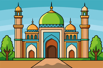 mosque vector illustration