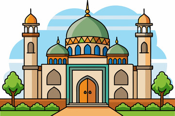 mosque vector illustration