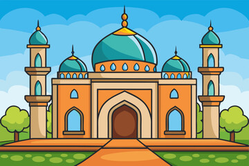 mosque vector illustration