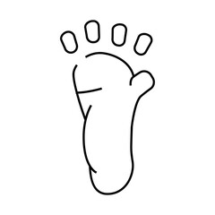 monkey animal hoof print line icon vector. monkey animal hoof print sign. isolated contour symbol black illustration
