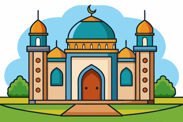 mosque vector illustration