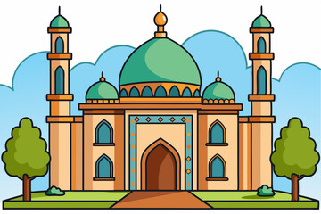 mosque vector illustration