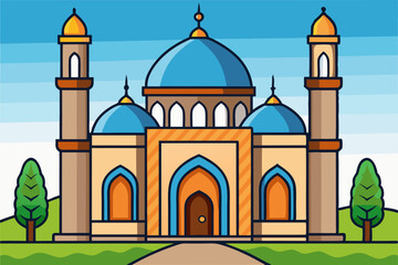 mosque vector illustration