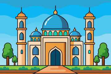 mosque vector illustration