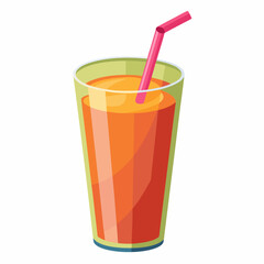 realistic juice vector illustration on white background