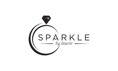 Sparkle Dimond. Jewellery Logo Design  Template. Abstract Logo of Jewellery Ring With Luxury Diamonds or Gems.