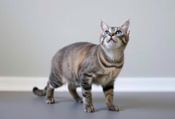 Obraz premium cat looking up