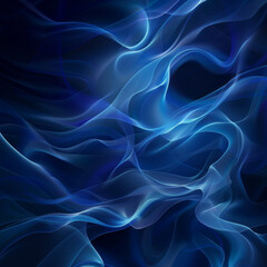 Obraz premium Abstract Blue Swirling Smoke Effect on Dark Background