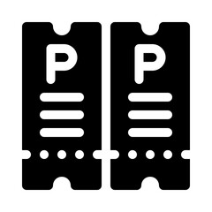 ticket glyph icon