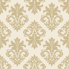 Golden brocade seamless pattern
