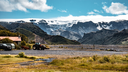 Tents on the Laugavegur trail, Iceland.