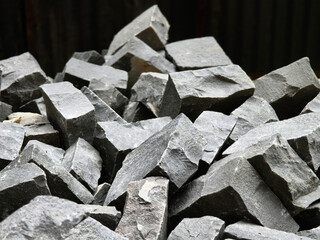 Stacked rocks showcasing natural material in construction