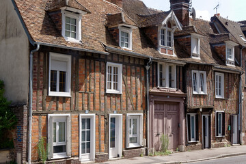 Maisons à colombage dans centre ville de Beauvais - Oise - France