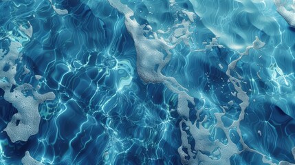 Blue pool water texture with ripples, shadows, and marble-like effect. Perfect for product, spa, or travel backgrounds.