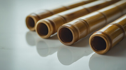 Fototapeta premium A simple and descriptive name for the image could be: Stacked Metal Pipes and Tubes in an Industrial Setting