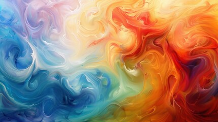 Obraz premium Abstract art featuring swirling colors and ethereal shapes 
