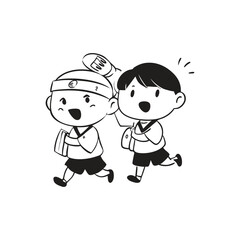 Smiling Schoolboy Ready for Class &ndash; Education and Learning Concept

