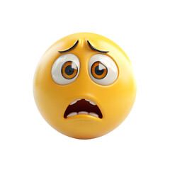 Fototapeta premium Fearful face isolated on transparent background