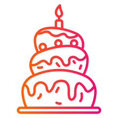 Birthday Cake Gradient Linear