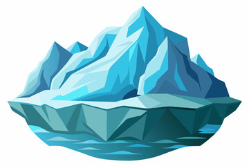 A Large Iceberg Floating in the Ocean