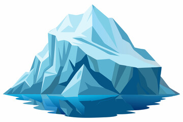 An iceberg floating in a calm ocean