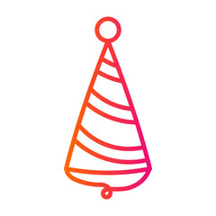 Party Shiny Hat Gradient Linear