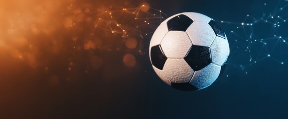 Abstract background business trends with football elements, copy space, natural lighting