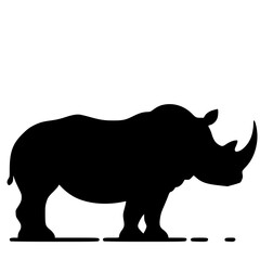 Silhouette of a rhino