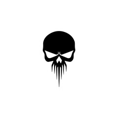 Simple, minimalist skull logo in vector