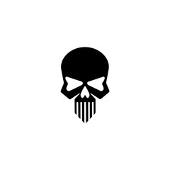Simple, minimalist skull logo in vector
