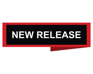 new release button on white background. new release button sign