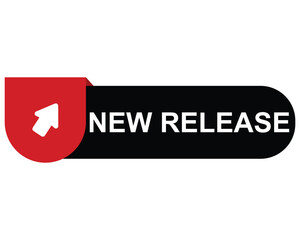 new release button on white background. new release button sign