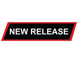 new release button on white background. new release button sign