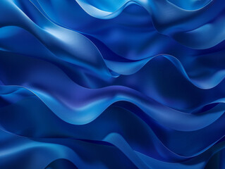 Fototapeta premium Abstract Blue Wavy Fabric Background