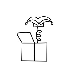 spring box jester hat icon