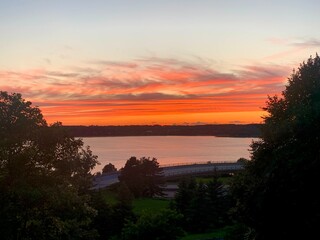 Summer sunset over the Back Cove