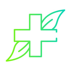 Obraz premium Herbal Medicine Gradient Linear