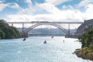 View of the city of Porto, Portugal, in colorful close-up
