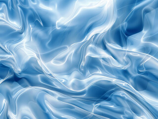 Obraz premium Abstract Blue Swirling Fluid with Glowing Highlights