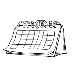 CALENDAR DOODLE STYLE HAND DRAWN ILLUSTRATION  (20240811041644)