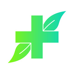 Obraz premium Herbal Medicine Gradient Flat