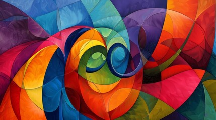 Fototapeta premium Abstract colorful swirl pattern with vibrant hues in a dynamic composition